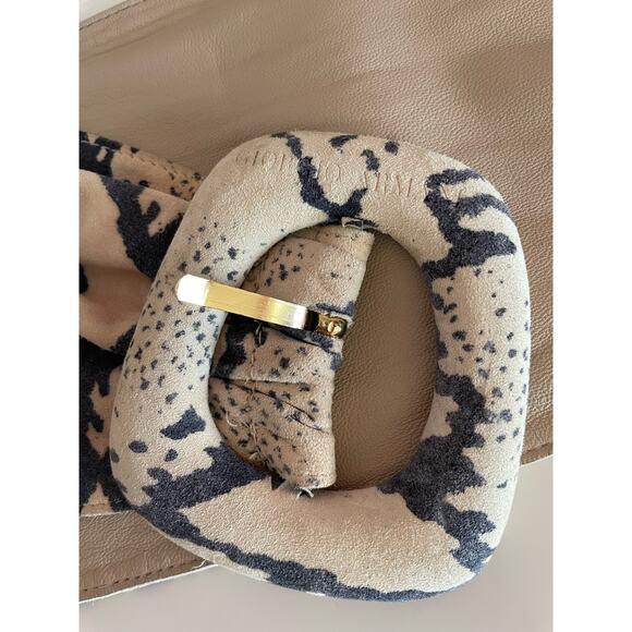 Giorgio Armani Suede Waistbelt Low Hip Belt Animal Print Designer Size S-XL READ